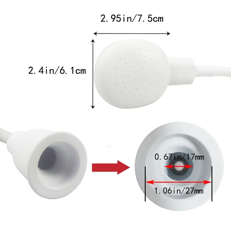 Soerreo Portable Rubber Hose Nozzle, Size, Easy to Use, Hand