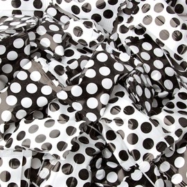 Polka Dot Buttermints 100ct - After Dinner Mints Individually Wrapped - Soft & Savory (Black and White)