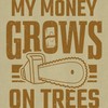 CafePress My Money Grows On Trees Tree Work Canvas Lunch