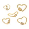 FASHEWELRY - Collar de corazón chapado en oro de 18