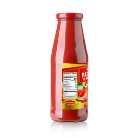 Sanniti Passata di Pomodoro | Strained Tomatoes | 100% Natural Italian Tomatoes | 23.9 oz Glass Jar| Product of Italy | No Additives or Preservatives (Pack of 1)