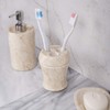 Creative Home Champagne Marble Fluted Toothbrush Holder