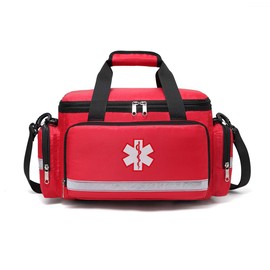 First Aid Trauma Jump Bag Empty for First Responder EMT EMS Nurse Medical Medic Duffle Duffel Carry On Emergency Ambulance Treatment Equipment Storage Organizer Large School Home Hiking Camping