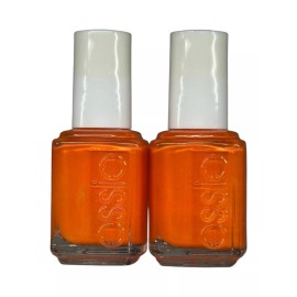 essie 2x Essie Shimmer Brights Collection Nail Polish #985 Sexy Plunge -shimmer Orange
