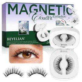 BEYELIAN Magnetic Eyelashes with Applicator Kit, Reusable Natural Look False Lashes, No Glue Needed Soft Magnetic Lashes for Eye MAGIC-100 (Lightweight & Comfortable)