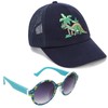 Jupsk Dinosaur Baseball Cap and Sunglasses Set, Summer UV Protection