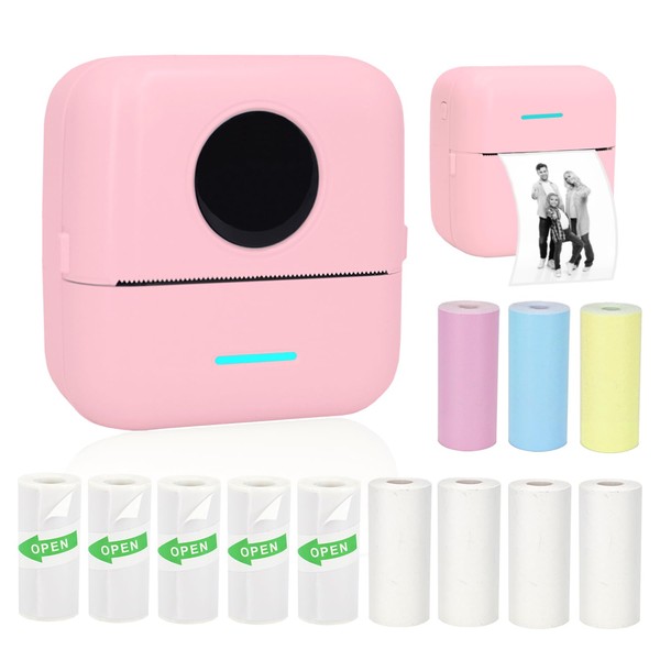 Vicbear Vicbear Mini Portable Printer, Inkless Sticker Printer with 12