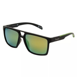 Panama Jack Polarized Classic Matte Black Mirror Sunglasses
