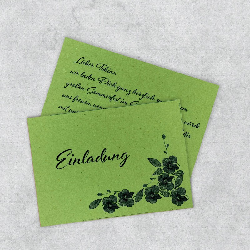 50 Sheets DIN A5 Paper - Natural Paper Light Green