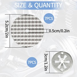 VINEST 7 Sets Heat Shield Repair Kit, Easy Fix Heat Protection Plate for N90335004, Heat Shield Clips 30mm 52mm, Metal Locking Star Washers under Car Cover Bottom