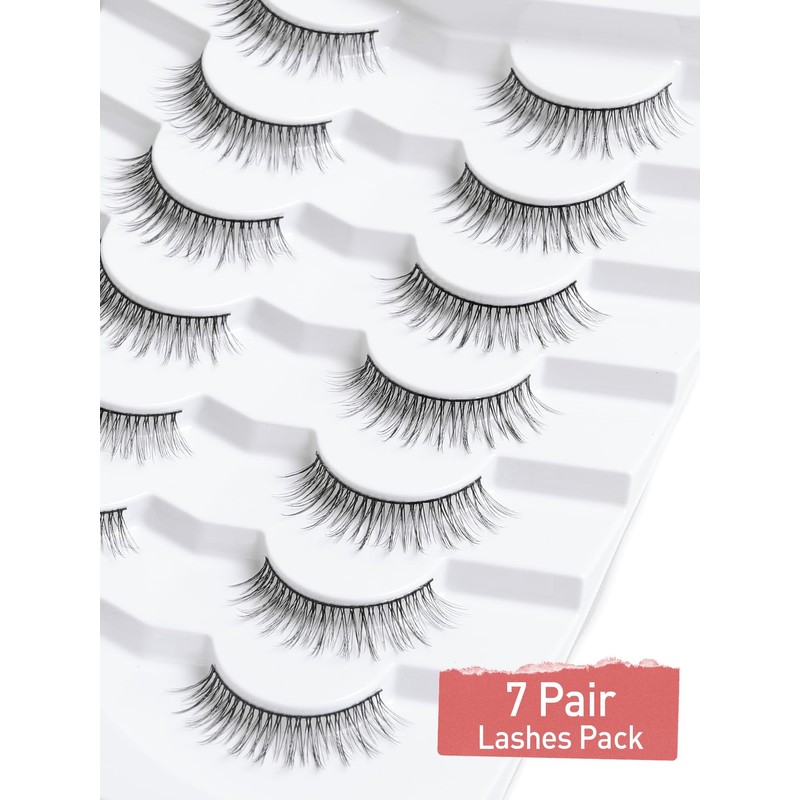 Anime Lashes Wispy False Eyelashes Natural Look 12MM Strip Lashes