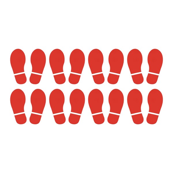 PATIKIL 6x2.5" Footprint Sticker, 8 Pairs PVC Shoes Floor Decal