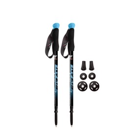Fizan Compact 4 Trekking Poles – 6.0 oz Ultralight, Backpacking, Thru Hiking Poles, Adjustable, Collapsible, Customized Fit, EVA Grips, Aluminum Walking Sticks (Compact 4 / Blue)