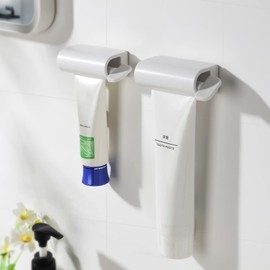 CORNERIA 2 x Tube Squeezer with Magnetic Suction Cup, Wall Mounted Tube Squeezer, Toothpaste Holder, Suitable for All Tube Sizes