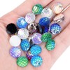 150pcs 12mm Round Glitter Resin Mermaid Scales Cabochon for DIY