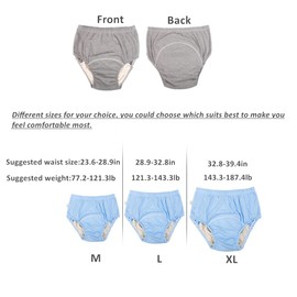 WEEOATAR Unisex Water-Proof Adult Cloth Diaper,Reusable Incontinence Underwear,Washable Nappy Diapers,Adjustable Incontinence Protection Underwear for The Elderly,Disabled,Postpartum(Pink, M)