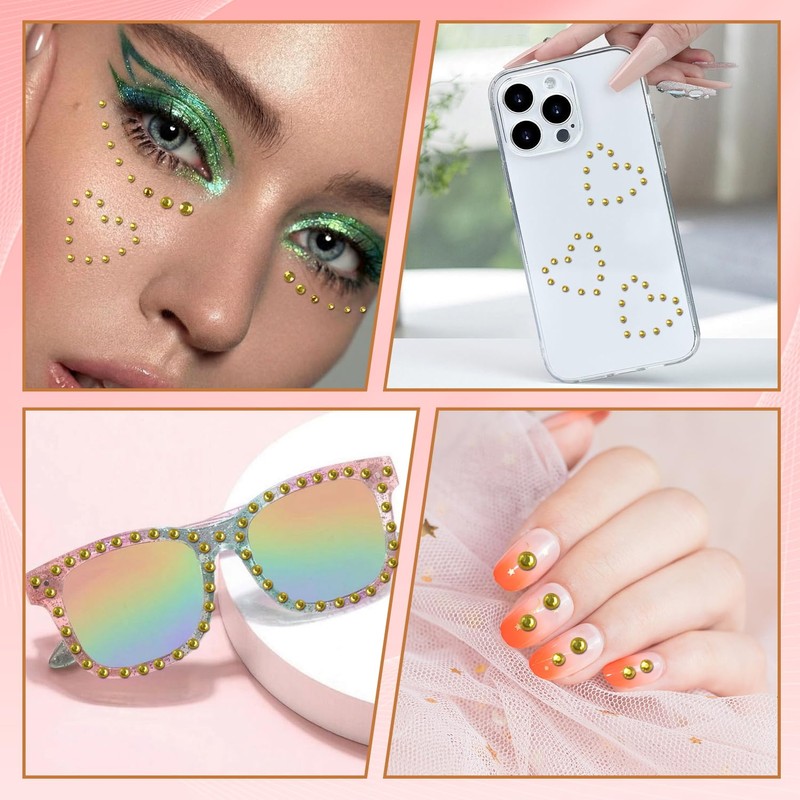 4 Sheets Self Adhesive Pearl Stickers Flat Back – Bling