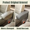 JDDRY Car Front Seat Armrest Covers Vinyl Leather,Car Armrest Protectors,Auto