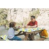 LAMINET Deluxe Picnic Table Covers -Contemporary Lemon Small