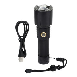 Zoomable Flashlight High Brightness White Light Type C Charging 1500m Long Range for Outdoor