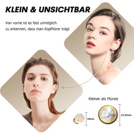 Mini Smallest In-Ear Headphones Wireless Bluetooth In-Ear Noise Cancelling Headphones in Ear Sleep Earbuds Headphones with Noise Cancelling for Small Ears Sleep Headphones Side Sleepers