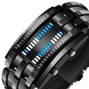 Binary Matrix Blue LED Digital Watch Wear-resistant Fashionable Binary LED