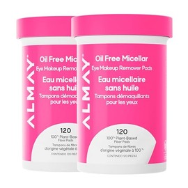 Almay Almohadillas removedoras de maquillaje, micelar suaves, hipoalergénicas, sin fragancia, dermatólogos y oftalmólogos, paquete de 2