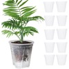 Wensmy 10Pcs Clear Orchid Pots with Holes Planter Nursery Pots