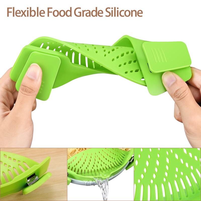 Clip on Strainer for Kitchen Pasta Strainer for Pots Heat