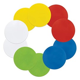 Pacon Self-Stick Dry Erase Circles, 5 Assorted Colors, 10" Dia, 10 Count