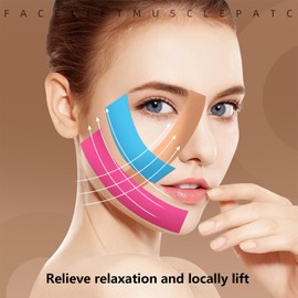 Face Lifting Tape, Wrinkles Make-Up, Facial Patches, Face Lifting Strips - Anti-Wrinkle Plasters for Smooth Skin and Wrinkle Reduction, 2.5 cm x 5 m, Multifunctional Face Tape (Pink, Pack of 2)