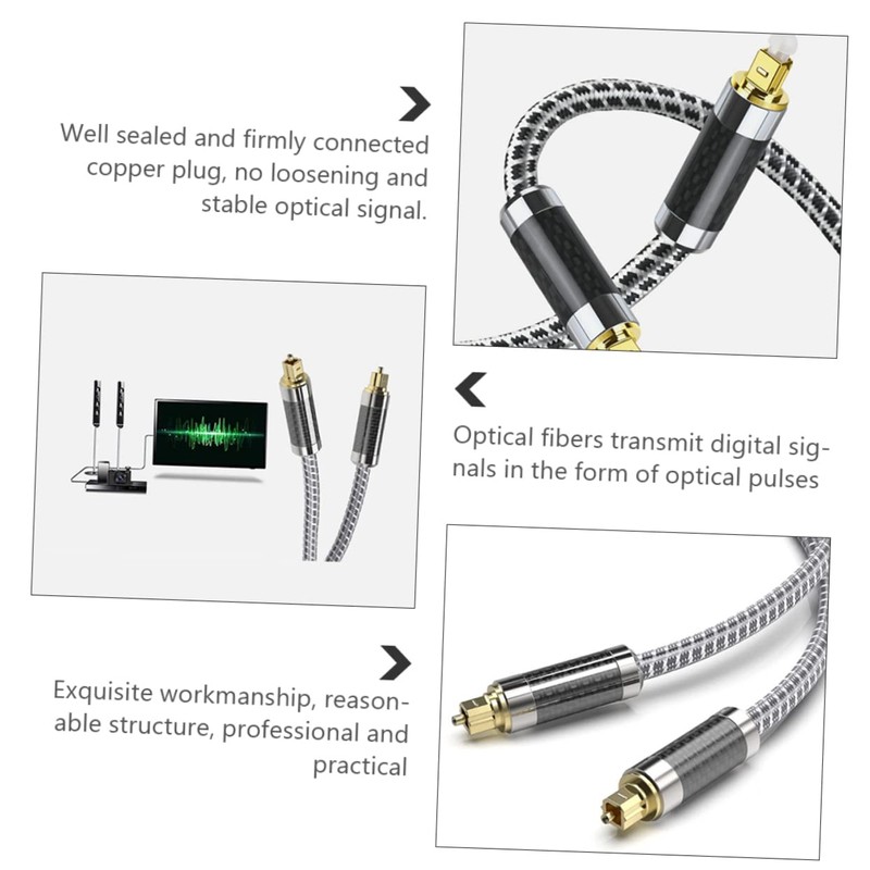 OSALADI Optical Audio Cable High Fidelity for Amplifiers Speakers Wear-Resistant