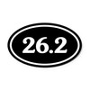 CafePress 26.2 Marathon Runner Oval Car Magnet, Euro Oval Bumper