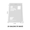 9 XXX-Large Plastic Storage Bags, 20 Gallons, Zero BPA, Double