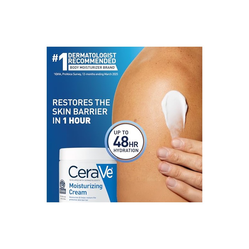 Cerave Crema Hidratante Onzas Humectante Diario Rostro Cuerpo Piel Seca