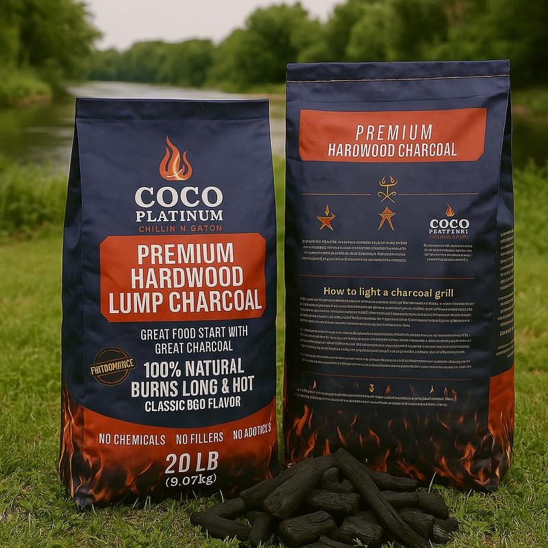 Coco Platinum Premium Hardwood Lump Charcoal – 100% Natural BBQ