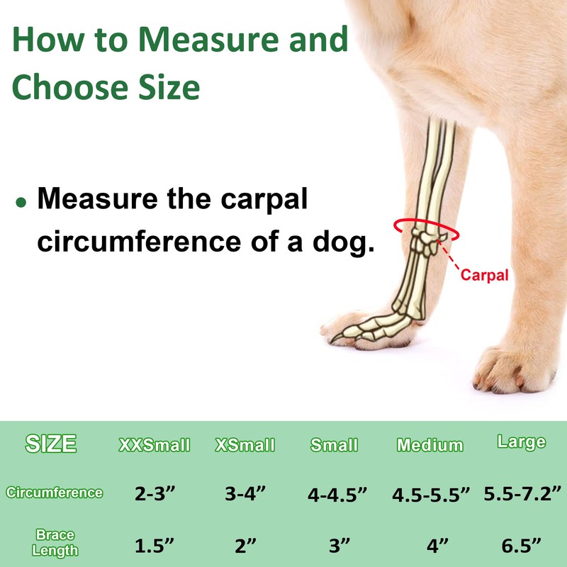 GenetGo Dog Canine Front Leg Brace Paw Compression Sleeve Joint