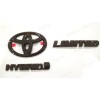 AUTO 3PCS REAR TAILGATE GLOSS BLACK EMBLEM OVERLAY 2021+TOYOTA SIENNA