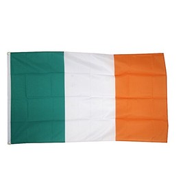 Fritze Flag Ireland Flag Irish Flag Ready to hoist with Eyelets + Free Badge 150 x 250 cm