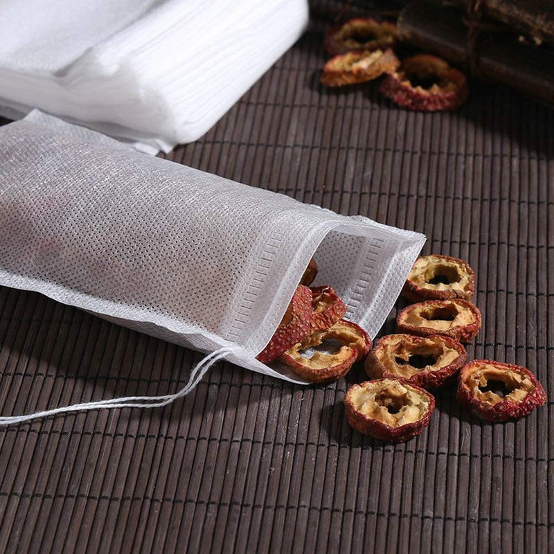 T&B 100 Pcs Disposable Empty Bags 15*20 Line Tea Bags