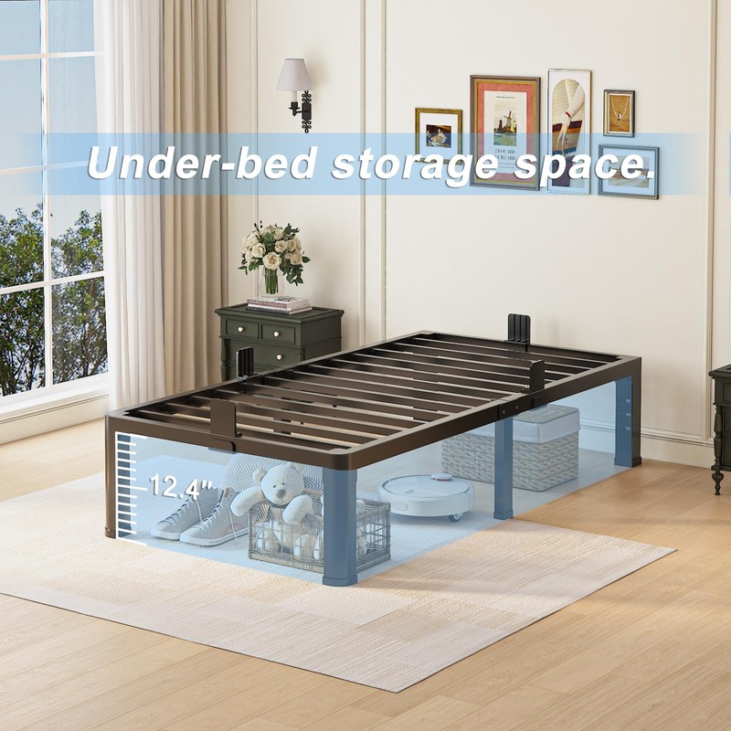 Yitong Angel 14 inch Twin Bed Frame with Rounded Corner