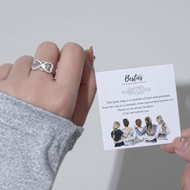 Infinity knot friendship rings for Ladiess: 925 Sterling Silver Best Friend Ring for Women Jewelry - Mothers Day Birthday Christmas Valentine’s Jewelry Celtic Knot Rings Gifts for Friendship Mother Daughter