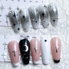 Votvlog 6 Blatt Nagelsticker Mond Sterne Nail Art Sticker Silber