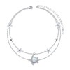 HOOHWE Infinity Butterfly Evil Eye Anklet for Women 925 Sterling