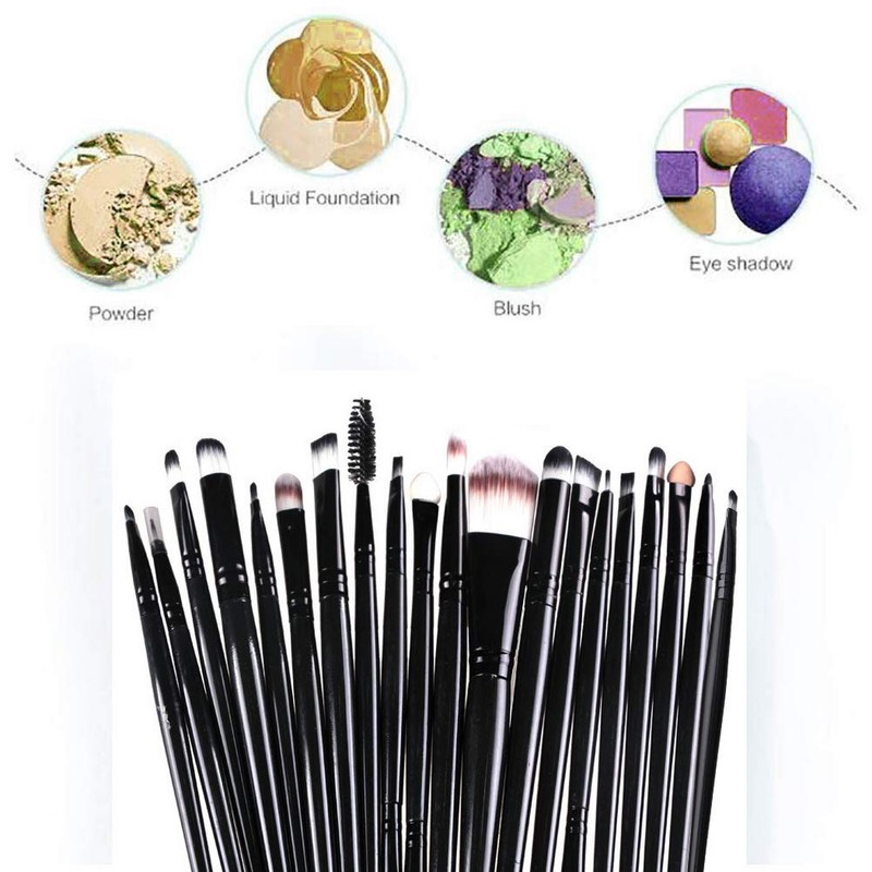ZHIYE Makeup Brushes Set 20 Pcs Professional Eyeliner for Foundation