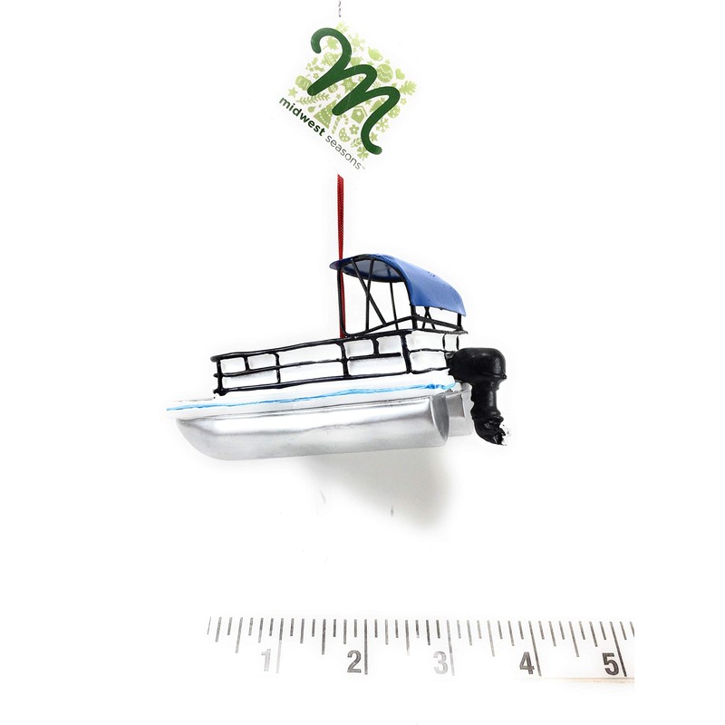Pontoon Boat Christmas Ornament