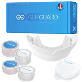 GumGuard Denture Mouthguard Soft, Customizable Fit for Upper & Lower Arches, Relief for Grinding & Clenching - Ideal for Denture Wearers & Implant Patients Upper White Guard