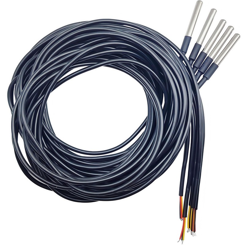 Yuuhseel 5pcs DS18B20 Temperature Sensor Waterproof Digital Stainless Steel Tube