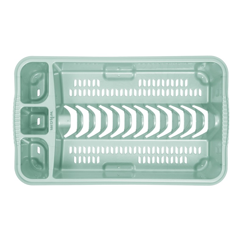 M1SS Set of 2 Silver Sage Plastic Medium Dish Drainer