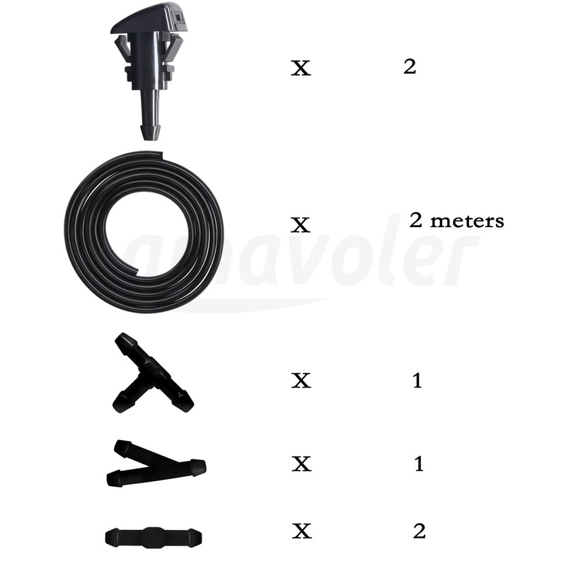 Amavoler Windshield Wiper Washer Nozzle Kit Replacement Fit For Chrysler,